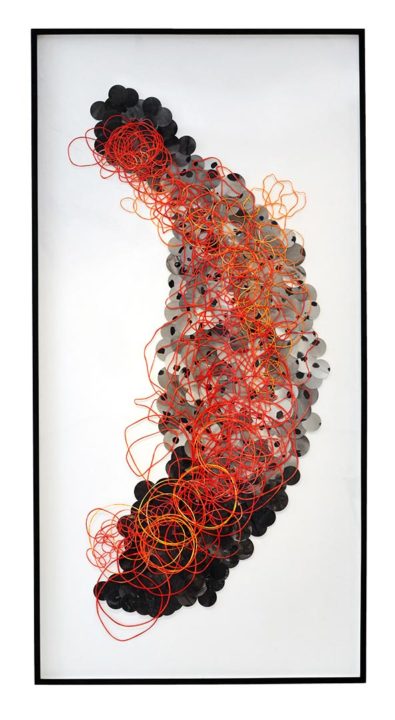 Black Sumac, 2015 Ink and acrylic on paper, 85 x 43 in.